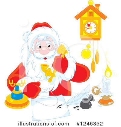 Royalty-Free (RF) Santa Clipart Illustration by Alex Bannykh - Stock Sample #1246352