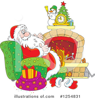 Royalty-Free (RF) Santa Clipart Illustration by Alex Bannykh - Stock Sample #1254831