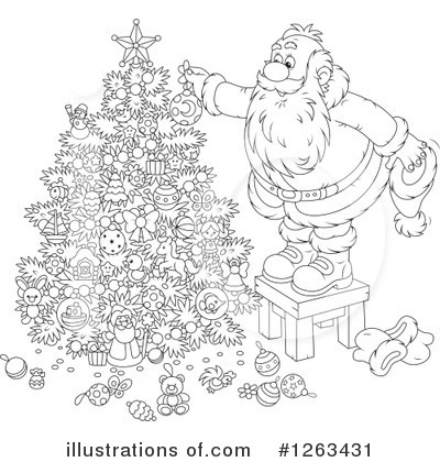 Royalty-Free (RF) Santa Clipart Illustration by Alex Bannykh - Stock Sample #1263431