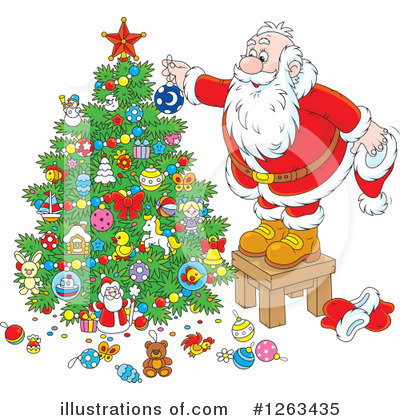 Royalty-Free (RF) Santa Clipart Illustration by Alex Bannykh - Stock Sample #1263435