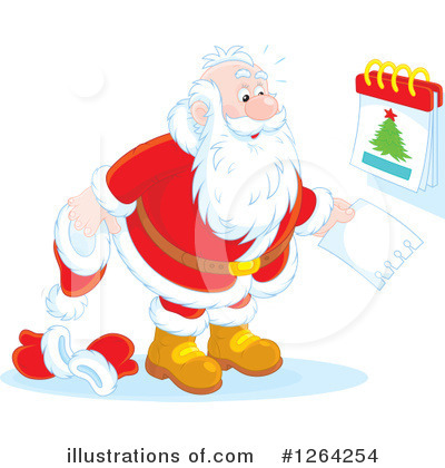 Royalty-Free (RF) Santa Clipart Illustration by Alex Bannykh - Stock Sample #1264254
