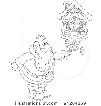 Royalty-Free (RF) Santa Clipart Illustration by Alex Bannykh - Stock Sample #1264259