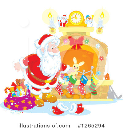 Royalty-Free (RF) Santa Clipart Illustration by Alex Bannykh - Stock Sample #1265294