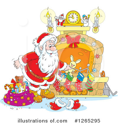 Christmas Stockings Clipart #1265295 by Alex Bannykh