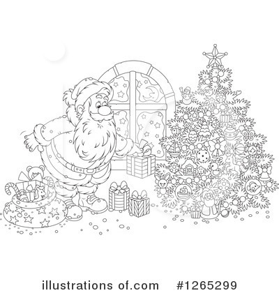 Royalty-Free (RF) Santa Clipart Illustration by Alex Bannykh - Stock Sample #1265299