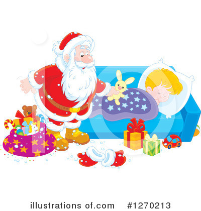 Royalty-Free (RF) Santa Clipart Illustration by Alex Bannykh - Stock Sample #1270213