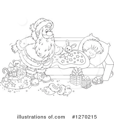 Royalty-Free (RF) Santa Clipart Illustration by Alex Bannykh - Stock Sample #1270215