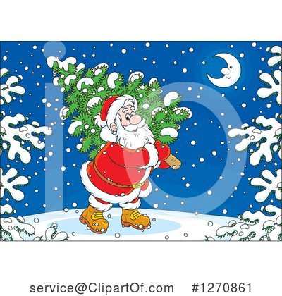 Royalty-Free (RF) Santa Clipart Illustration by Alex Bannykh - Stock Sample #1270861