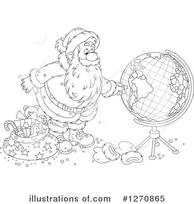 Royalty-Free (RF) Santa Clipart Illustration by Alex Bannykh - Stock Sample #1270865