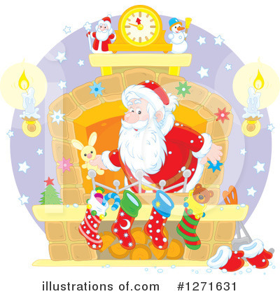 Royalty-Free (RF) Santa Clipart Illustration by Alex Bannykh - Stock Sample #1271631