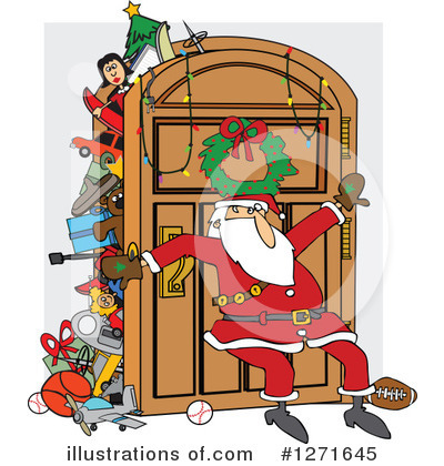 Royalty-Free (RF) Santa Clipart Illustration by djart - Stock Sample #1271645