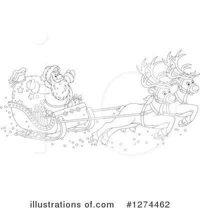 Royalty-Free (RF) Santa Clipart Illustration by Alex Bannykh - Stock Sample #1274462