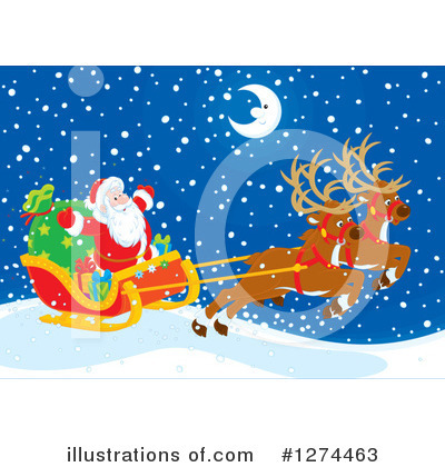 Royalty-Free (RF) Santa Clipart Illustration by Alex Bannykh - Stock Sample #1274463