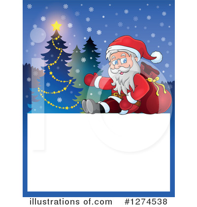 Royalty-Free (RF) Santa Clipart Illustration by visekart - Stock Sample #1274538