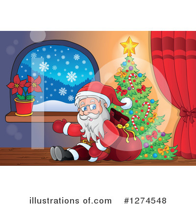 Royalty-Free (RF) Santa Clipart Illustration by visekart - Stock Sample #1274548