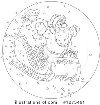 Royalty-Free (RF) Santa Clipart Illustration by Alex Bannykh - Stock Sample #1275461