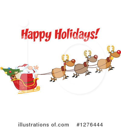 Royalty-Free (RF) Santa Clipart Illustration by Hit Toon - Stock Sample #1276444