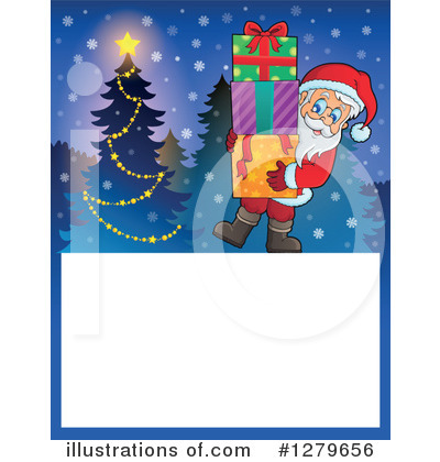 Royalty-Free (RF) Santa Clipart Illustration by visekart - Stock Sample #1279656