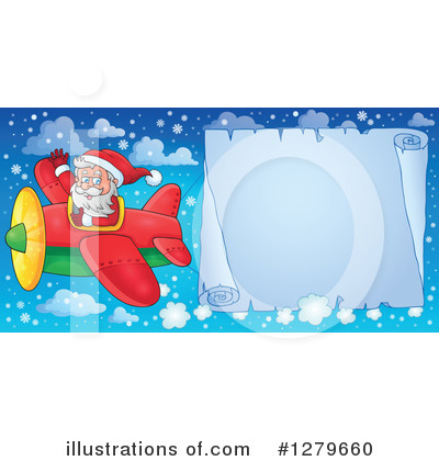Royalty-Free (RF) Santa Clipart Illustration by visekart - Stock Sample #1279660