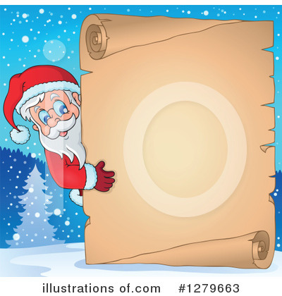 Royalty-Free (RF) Santa Clipart Illustration by visekart - Stock Sample #1279663