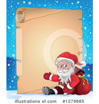 Royalty-Free (RF) Santa Clipart Illustration by visekart - Stock Sample #1279665