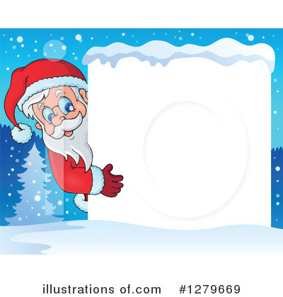 Royalty-Free (RF) Santa Clipart Illustration by visekart - Stock Sample #1279669