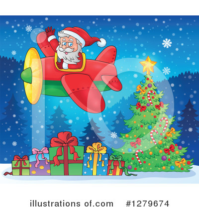 Royalty-Free (RF) Santa Clipart Illustration by visekart - Stock Sample #1279674