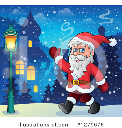 Royalty-Free (RF) Santa Clipart Illustration by visekart - Stock Sample #1279676