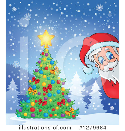 Royalty-Free (RF) Santa Clipart Illustration by visekart - Stock Sample #1279684
