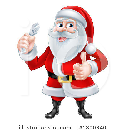 Royalty-Free (RF) Santa Clipart Illustration by AtStockIllustration - Stock Sample #1300840