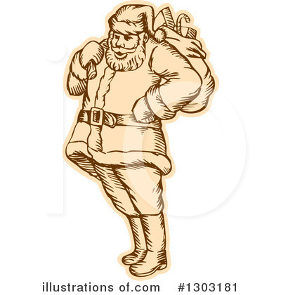 Royalty-Free (RF) Santa Clipart Illustration by patrimonio - Stock Sample #1303181