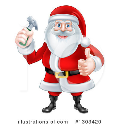 Royalty-Free (RF) Santa Clipart Illustration by AtStockIllustration - Stock Sample #1303420