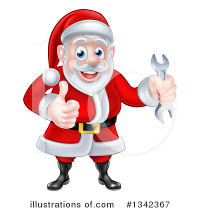 Royalty-Free (RF) Santa Clipart Illustration by AtStockIllustration - Stock Sample #1342367