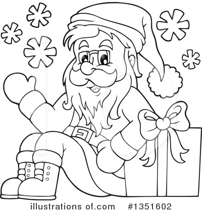 Royalty-Free (RF) Santa Clipart Illustration by visekart - Stock Sample #1351602
