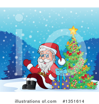 Royalty-Free (RF) Santa Clipart Illustration by visekart - Stock Sample #1351614