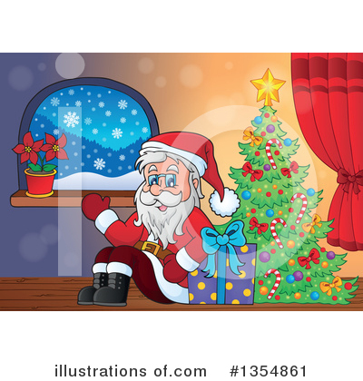 Royalty-Free (RF) Santa Clipart Illustration by visekart - Stock Sample #1354861