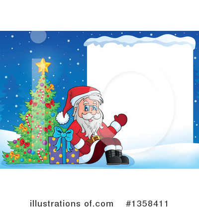 Royalty-Free (RF) Santa Clipart Illustration by visekart - Stock Sample #1358411
