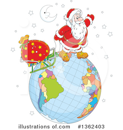 Royalty-Free (RF) Santa Clipart Illustration by Alex Bannykh - Stock Sample #1362403