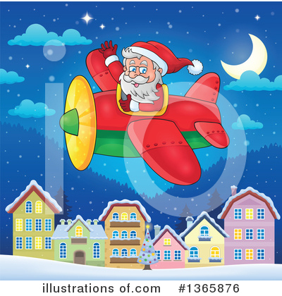 Royalty-Free (RF) Santa Clipart Illustration by visekart - Stock Sample #1365876