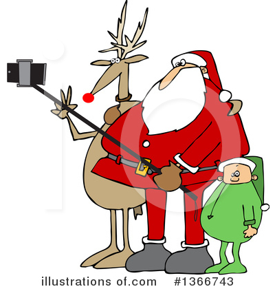 Royalty-Free (RF) Santa Clipart Illustration by djart - Stock Sample #1366743