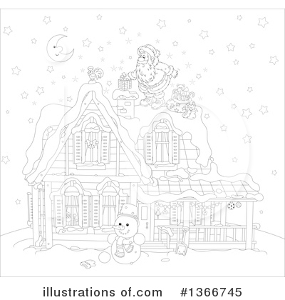 Christmas House Clipart #1366745 by Alex Bannykh