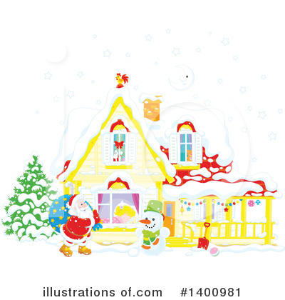 Christmas House Clipart #1400981 by Alex Bannykh