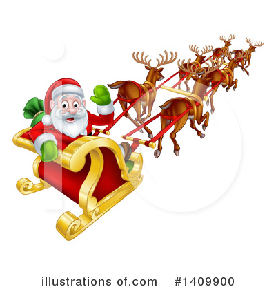 Royalty-Free (RF) Santa Clipart Illustration by AtStockIllustration - Stock Sample #1409900