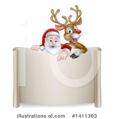 Royalty-Free (RF) Santa Clipart Illustration by AtStockIllustration - Stock Sample #1411363