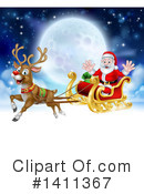 Santa Clipart #1411367 by AtStockIllustration