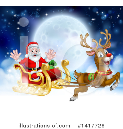 Royalty-Free (RF) Santa Clipart Illustration by AtStockIllustration - Stock Sample #1417726