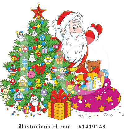 Royalty-Free (RF) Santa Clipart Illustration by Alex Bannykh - Stock Sample #1419148
