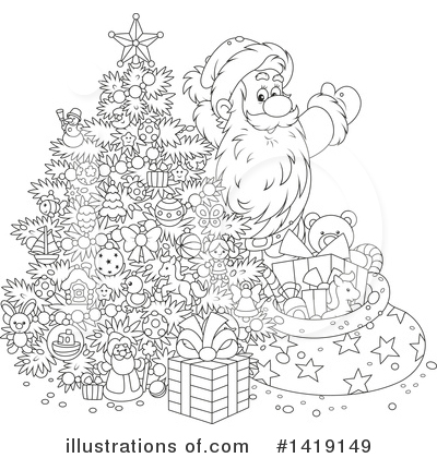 Royalty-Free (RF) Santa Clipart Illustration by Alex Bannykh - Stock Sample #1419149