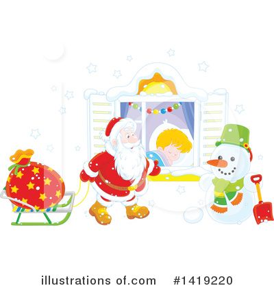 Royalty-Free (RF) Santa Clipart Illustration by Alex Bannykh - Stock Sample #1419220