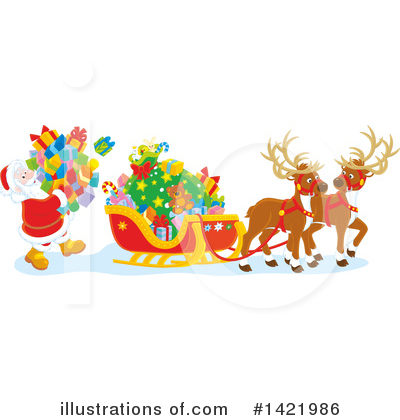 Royalty-Free (RF) Santa Clipart Illustration by Alex Bannykh - Stock Sample #1421986